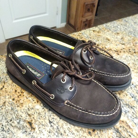 Timberland Sandusky Point Men’s Boat Shoes Leather Nubuck Size 10M Brown 72599 - Picture 2 of 13